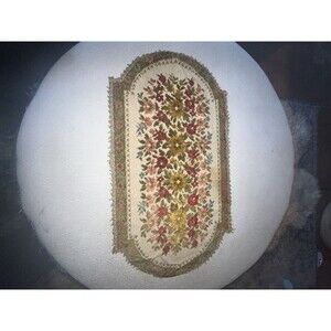 Group Muylle Belgium Tapestry Placemat Doily  17.5 x 13 Chenille Vintage